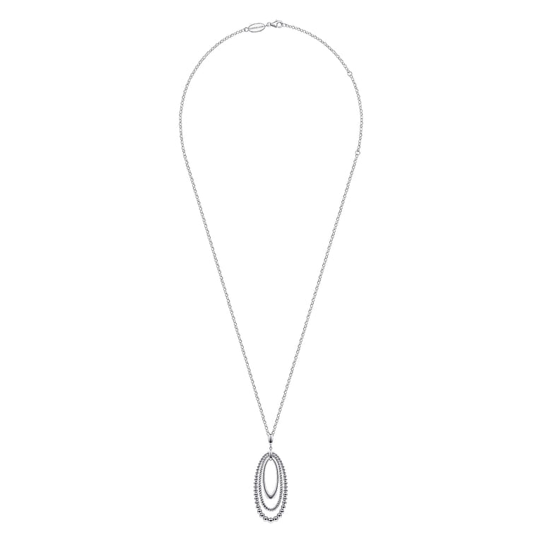 925 Sterling Silver Bujukan and Rope Circle Pendant Necklace - Shot 2