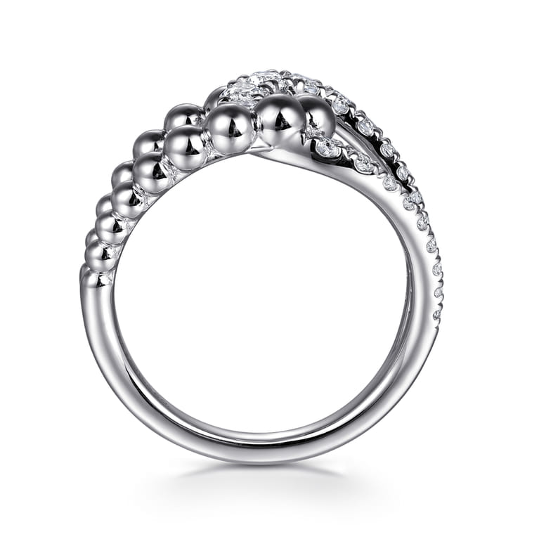 925 Sterling Silver Bujukan and White Sapphire Interlocking Ladies Ring - Shot 2