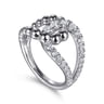 925 Sterling Silver Bujukan and White Sapphire Interlocking Ladies Ring