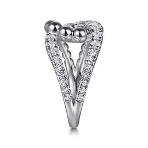 925 Sterling Silver Bujukan and White Sapphire Interlocking Ladies Ring