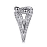 925 Sterling Silver Bujukan and White Sapphire Interlocking Ladies Ring