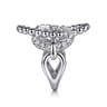 925 Sterling Silver Bujukan and White Sapphire Interlocking Link Ring