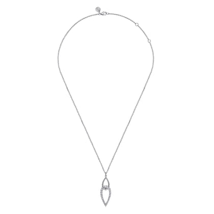 925 Sterling Silver Bujukan and White Sapphire Interlocking Pendant Necklace