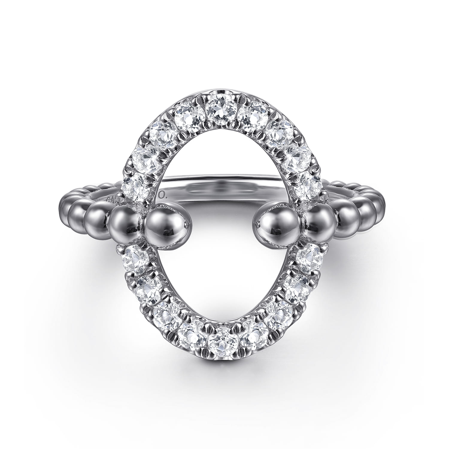 925 Sterling Silver Bujukan and White Sapphire Ladies Ring - Shot 1