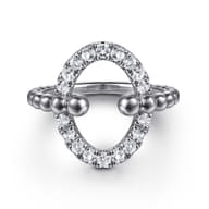 925 Sterling Silver Bujukan and White Sapphire Ladies Ring