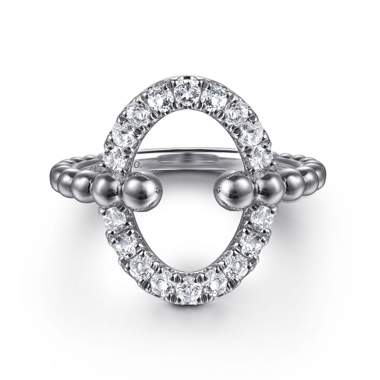 925 Sterling Silver Bujukan and White Sapphire Ladies Ring - Shot 1
