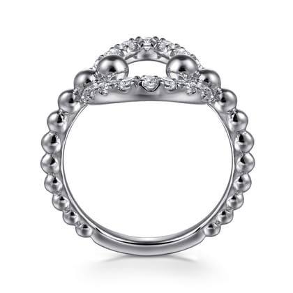 925 Sterling Silver Bujukan and White Sapphire Ladies Ring