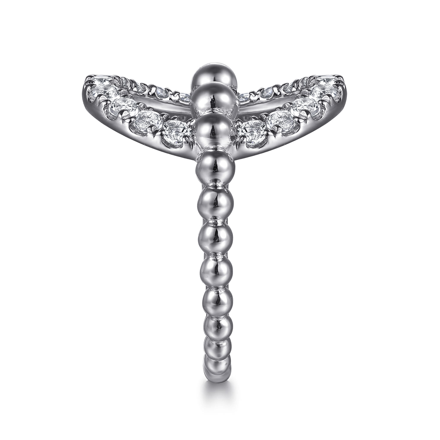 925 Sterling Silver Bujukan and White Sapphire Ladies Ring - Shot 4
