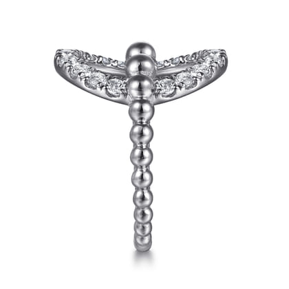 925 Sterling Silver Bujukan and White Sapphire Ladies Ring