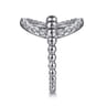 925 Sterling Silver Bujukan and White Sapphire Ladies Ring
