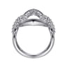 925 Sterling Silver Bujukan and White Sapphire Marquise Ladies Ring