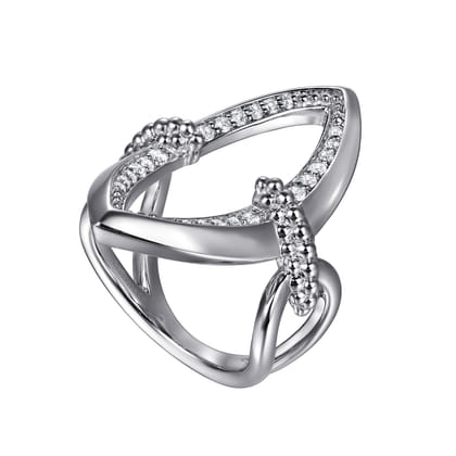 925 Sterling Silver Bujukan and White Sapphire Marquise Ladies Ring