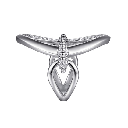 925 Sterling Silver Bujukan and White Sapphire Marquise Ladies Ring