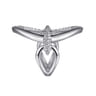 925 Sterling Silver Bujukan and White Sapphire Marquise Ladies Ring