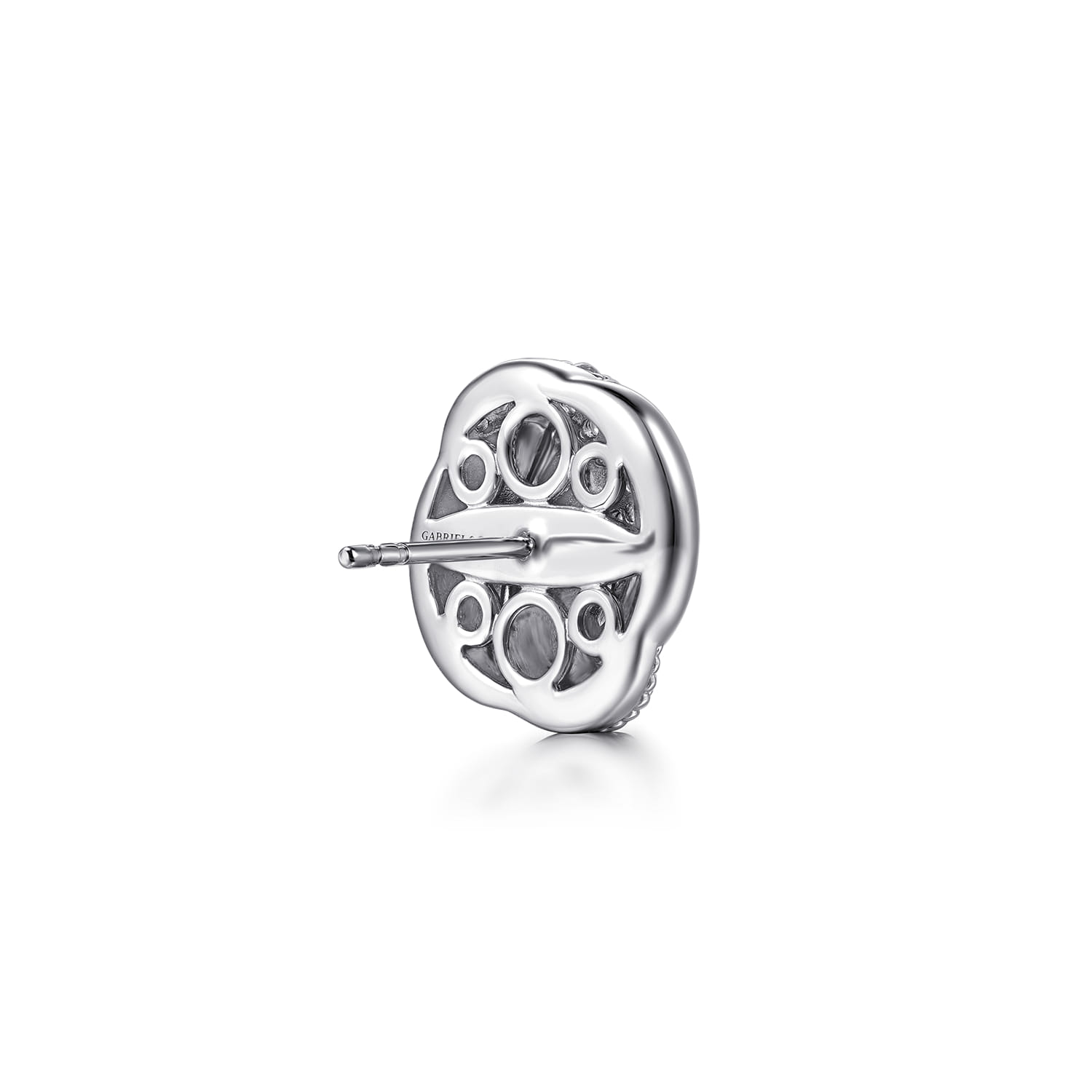 925 Sterling Silver Bujukan and White Sapphire Spiral Stud Earrings - Shot 2