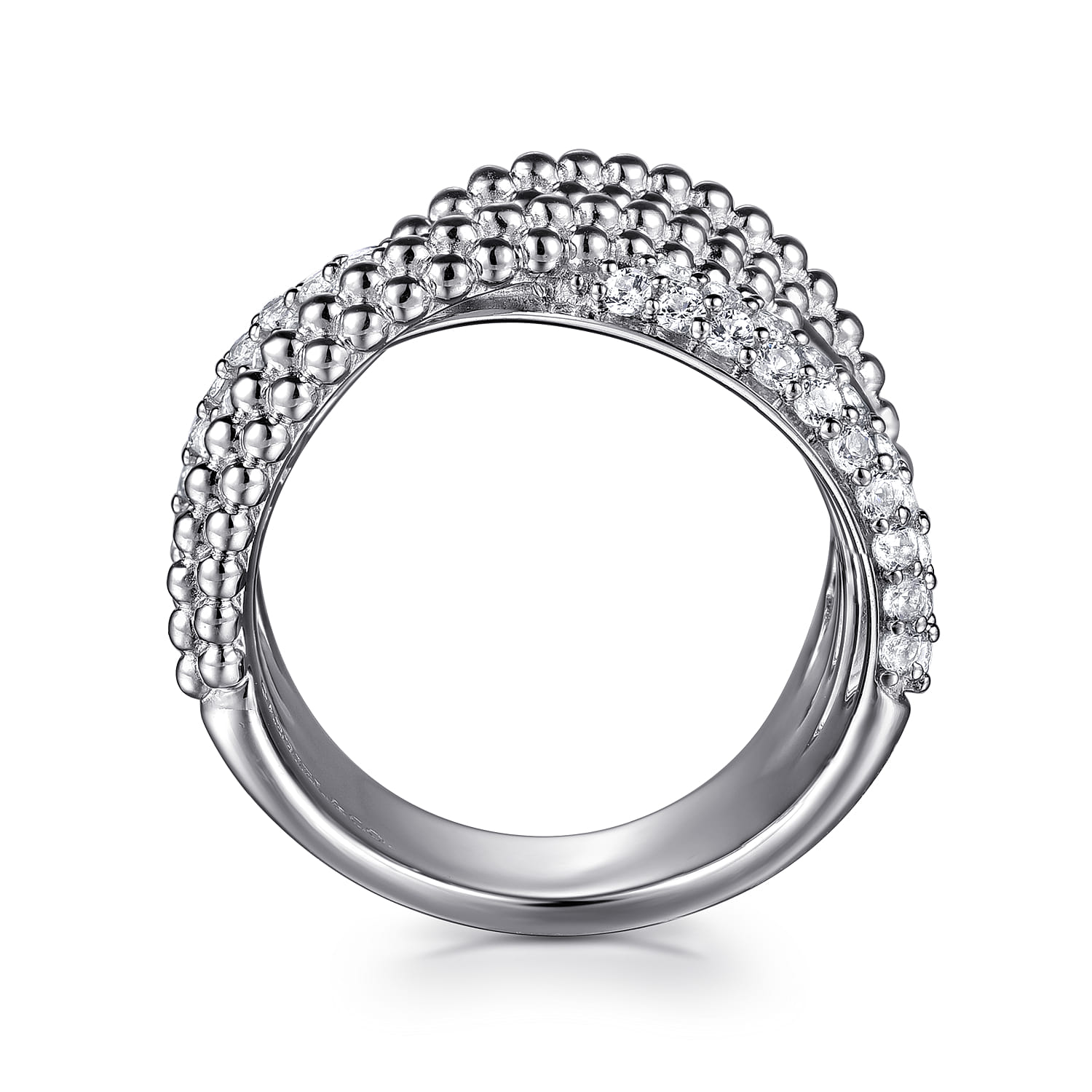 925 Sterling Silver Bujukan and White Sapphire Twisted Ring - Shot 2