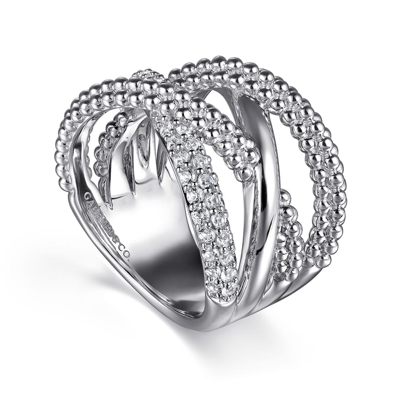 925 Sterling Silver Bujukan and White Sapphire Twisted Ring - Shot 3