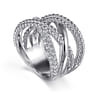 925 Sterling Silver Bujukan and White Sapphire Twisted Ring