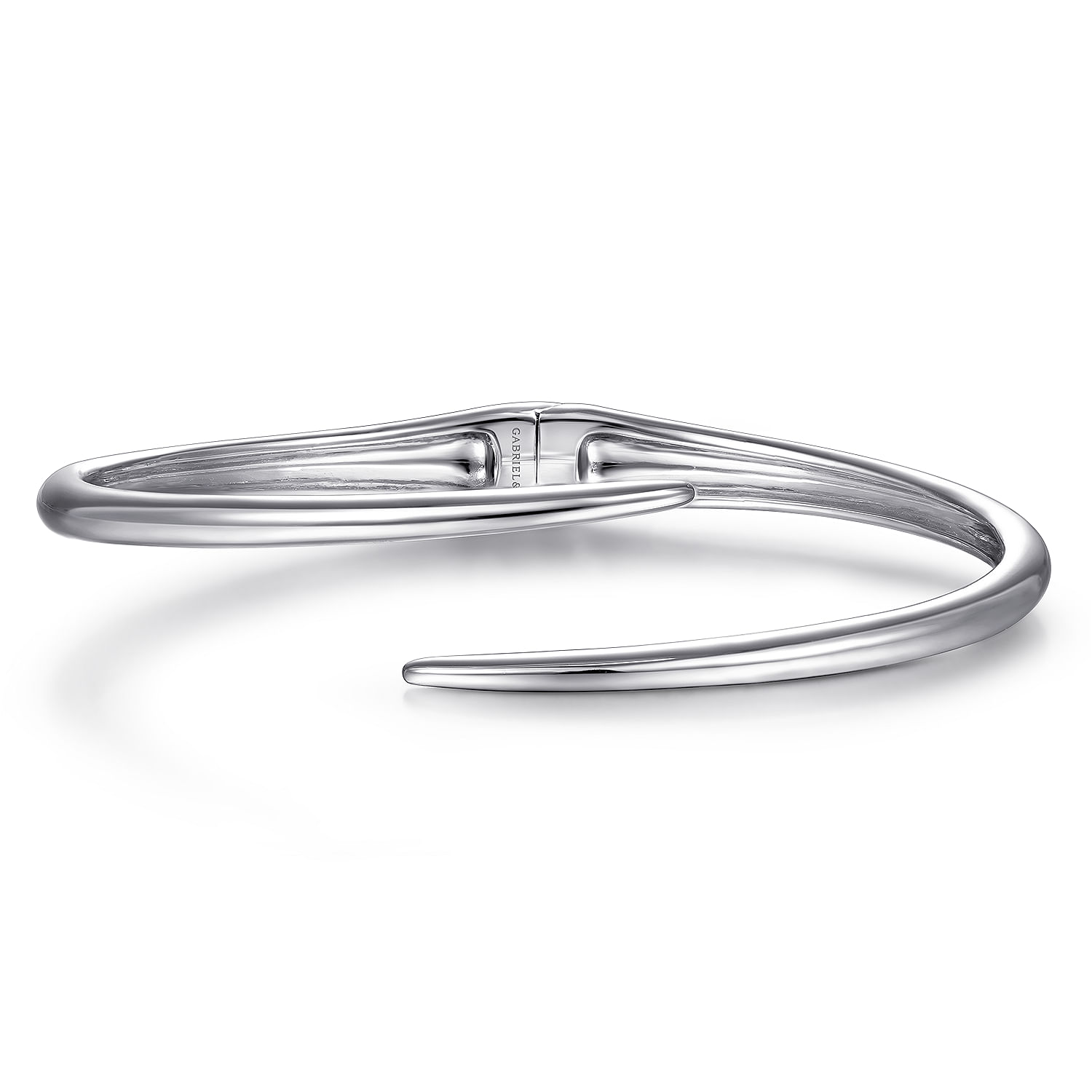 925 Sterling Silver Bypass Hinged Cuff