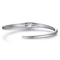 925 Sterling Silver Bypass Hinged Cuff