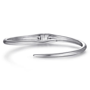925 Sterling Silver Bypass Hinged Cuff