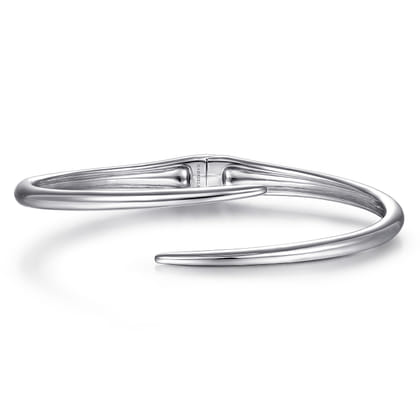 925 Sterling Silver Bypass Hinged Cuff
