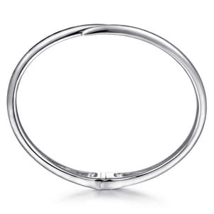 925 Sterling Silver Bypass Hinged Cuff