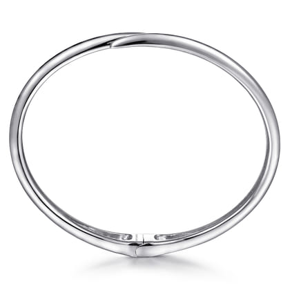 925 Sterling Silver Bypass Hinged Cuff