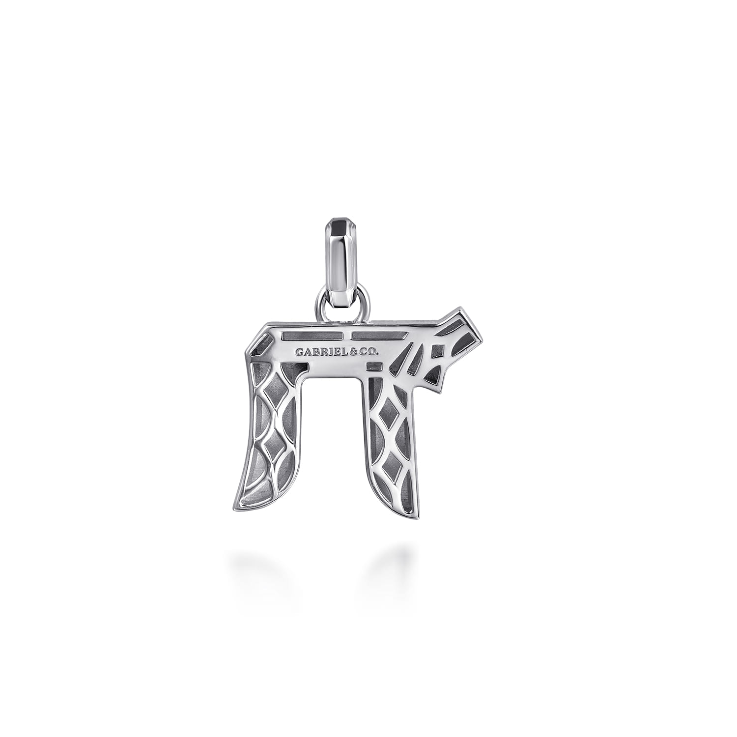 925 Sterling Silver Chai Pendant - Shot 2