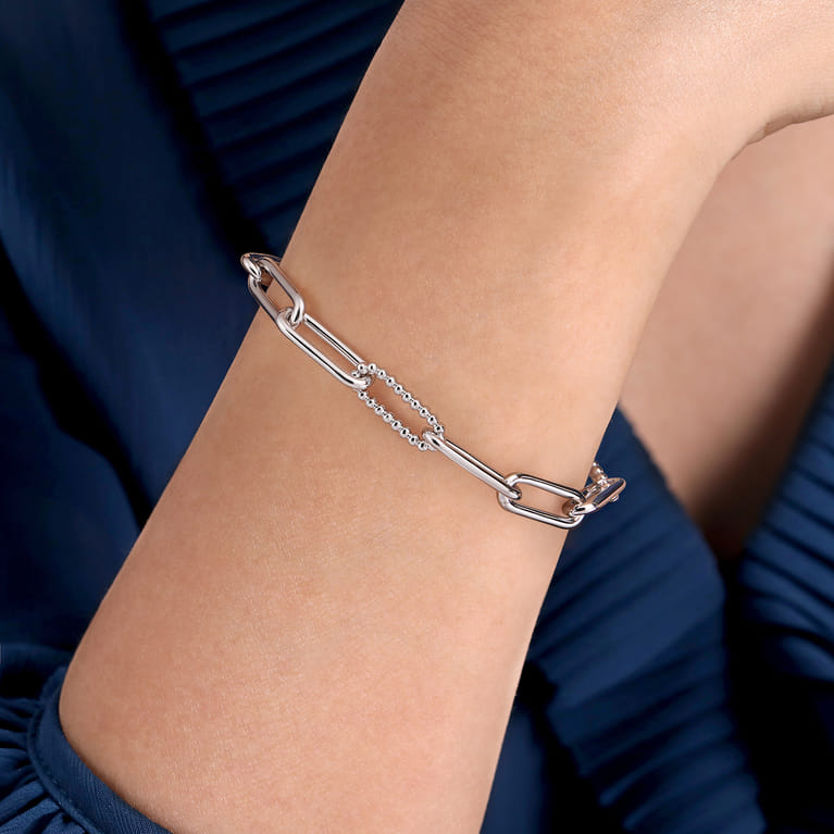 925 Sterling Silver Chain Bracelet-Bujukan - Shot 3