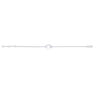 925 Sterling Silver Chain Bracelet with Diamond Cutout Heart Charm - 0.02 ct
