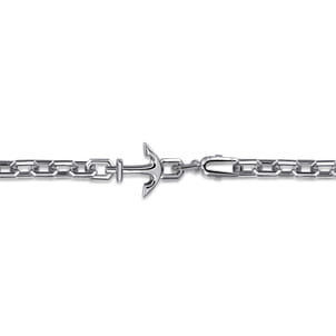 925 Sterling Silver Chain and Anchor Bracelet