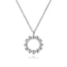 925 Sterling Silver Circle Beaded Necklace
