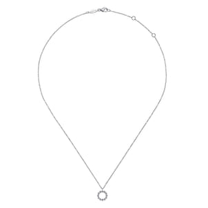 925 Sterling Silver Circle Beaded Necklace