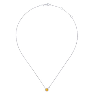 925-Sterling-Silver-Citrine-and-Diamond-Pendant-Necklace2