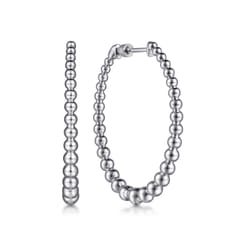 925 Sterling Silver Classic Hoop Earrings  40mm- Bujukan