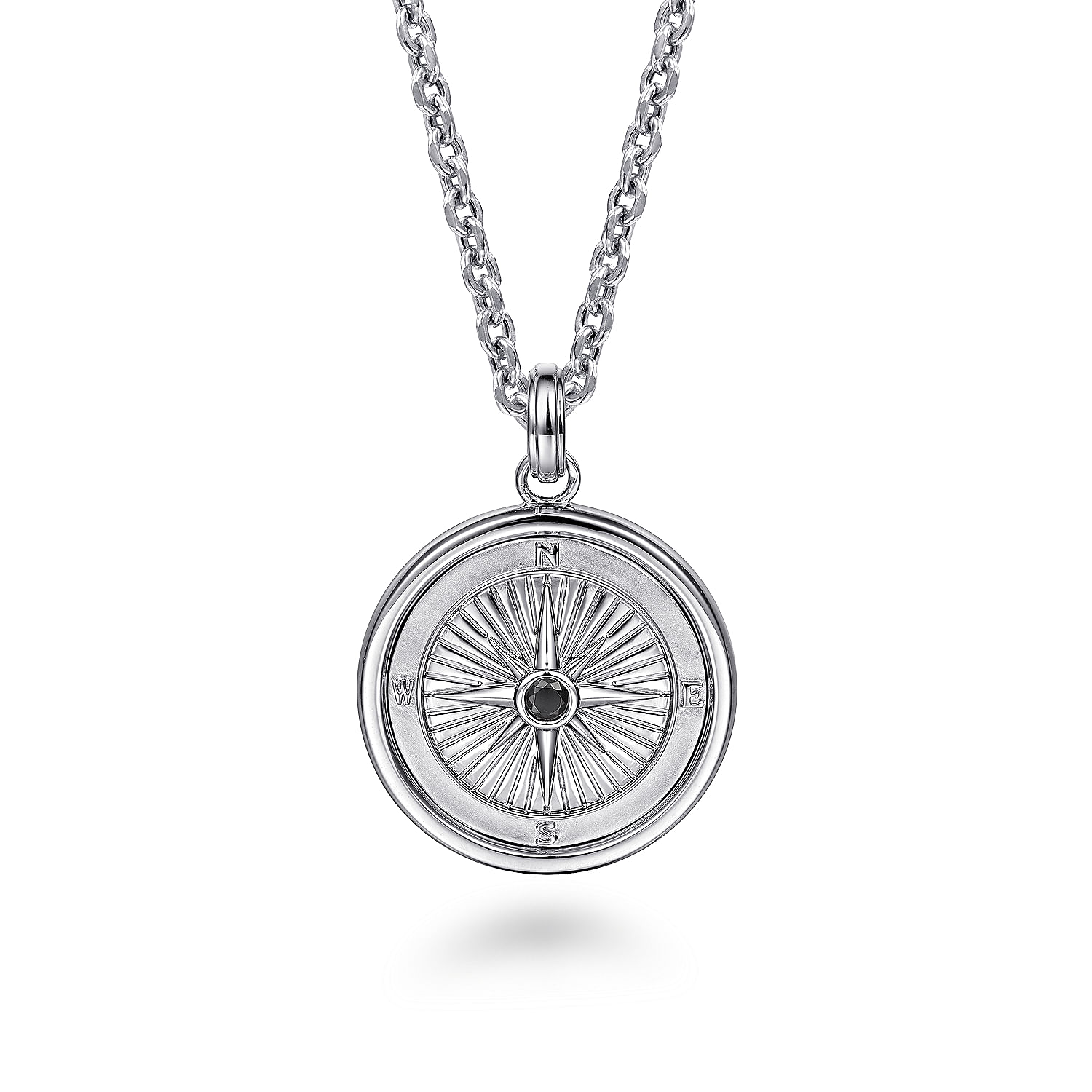925-Sterling-Silver-Compass-Pendant-with-Black-Spinel-Stone3