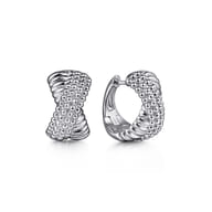 925 Sterling Silver Criss Cross Earrings