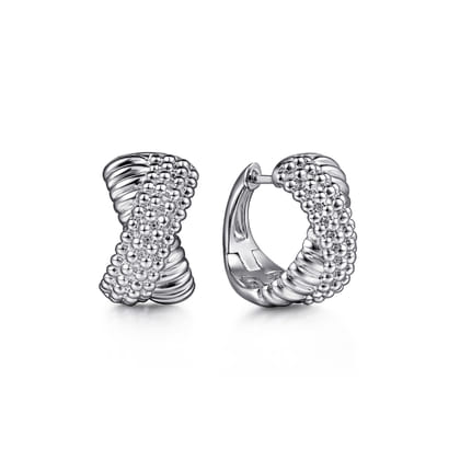 925 Sterling Silver Criss Cross Earrings