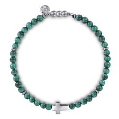 925-Sterling-Silver-Cross-Bracelet-with-4mm-Malachite-Beads1
