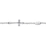 925 Sterling Silver Cross Diamond Bracelet - 0.02 ct