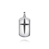 925 Sterling Silver Cross Dog Tag Pendant