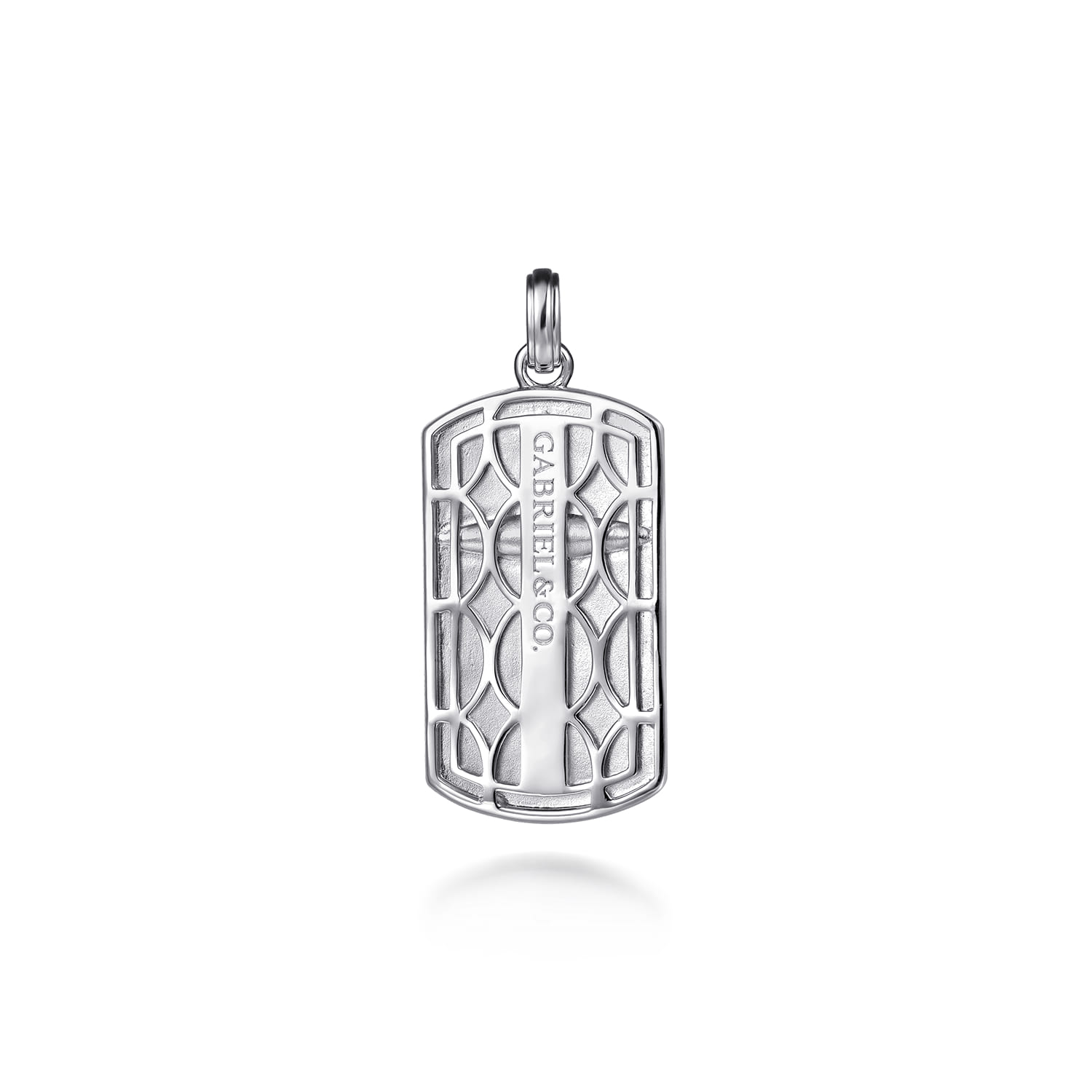 925 Sterling Silver Cross Dog Tag Pendant - Shot 2