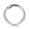 925 Sterling Silver Cross Men's Faceted Ring