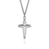 925 Sterling Silver Cross Pendant Necklace 22 inch