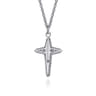 925 Sterling Silver Cross Pendant Necklace 22 inch