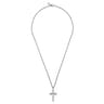 925 Sterling Silver Cross Pendant Necklace 22 inch