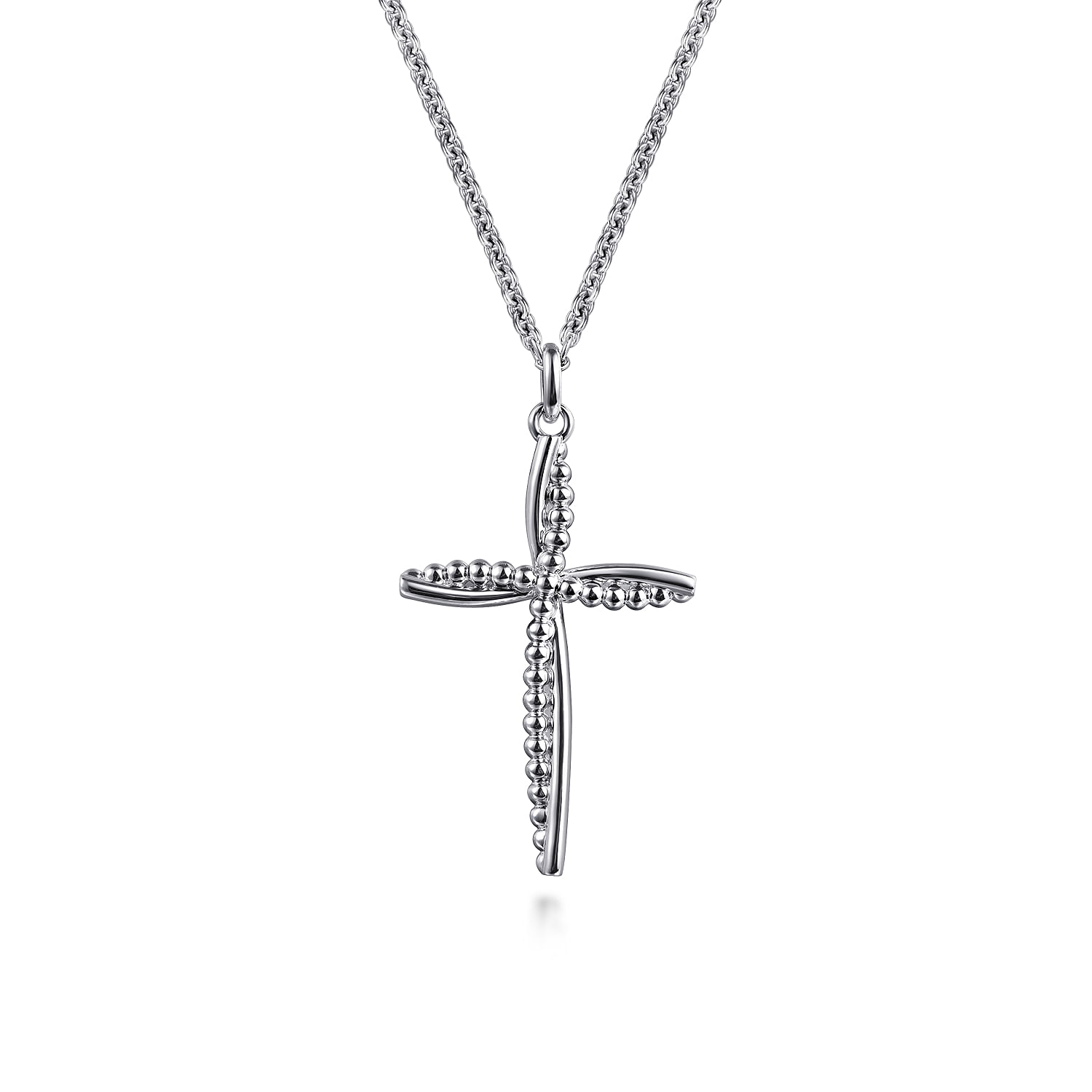 925 Sterling Silver Cross Pendant Necklace-Bujukan