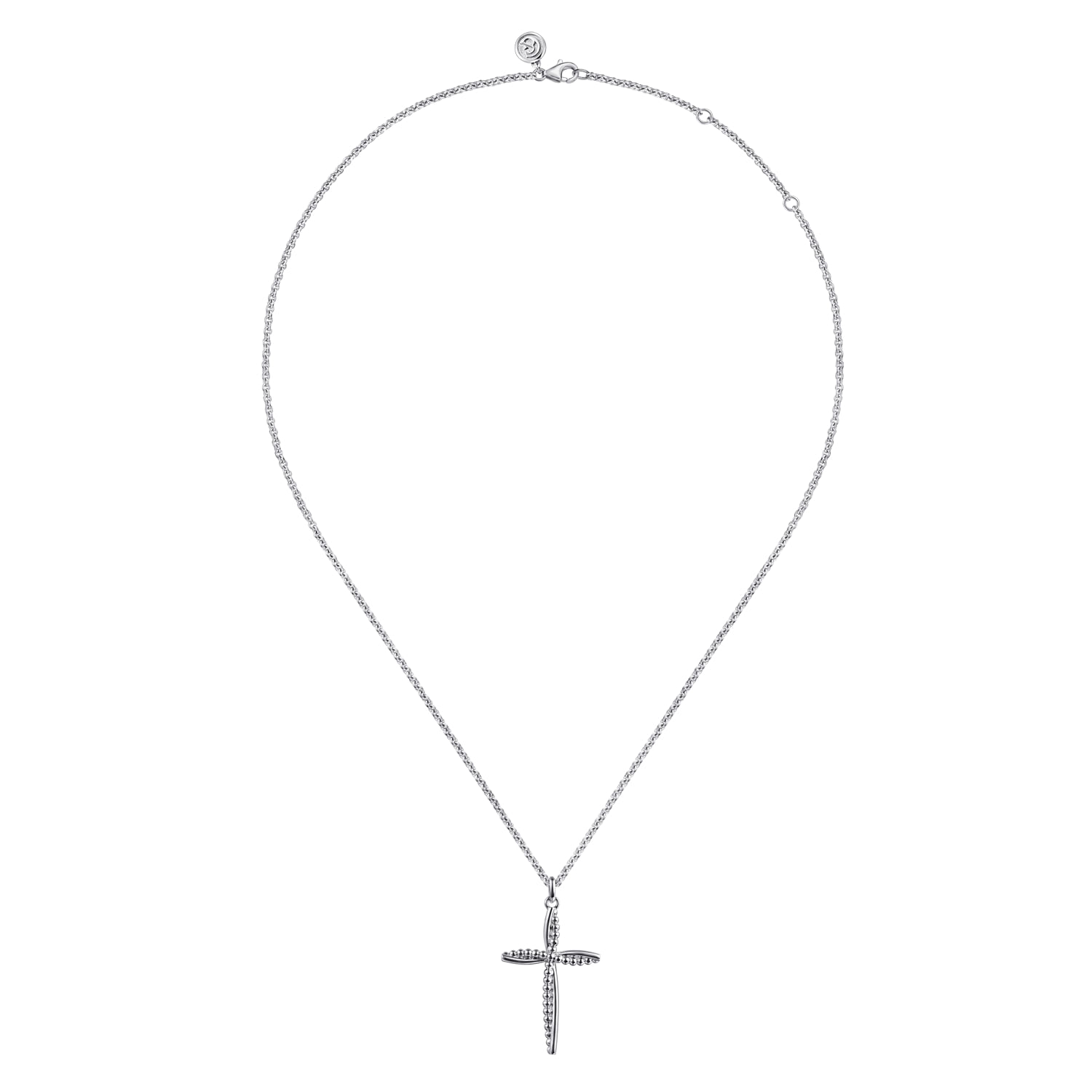 925 Sterling Silver Cross Pendant Necklace-Bujukan