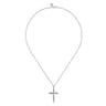 925 Sterling Silver Cross Pendant Necklace-Bujukan